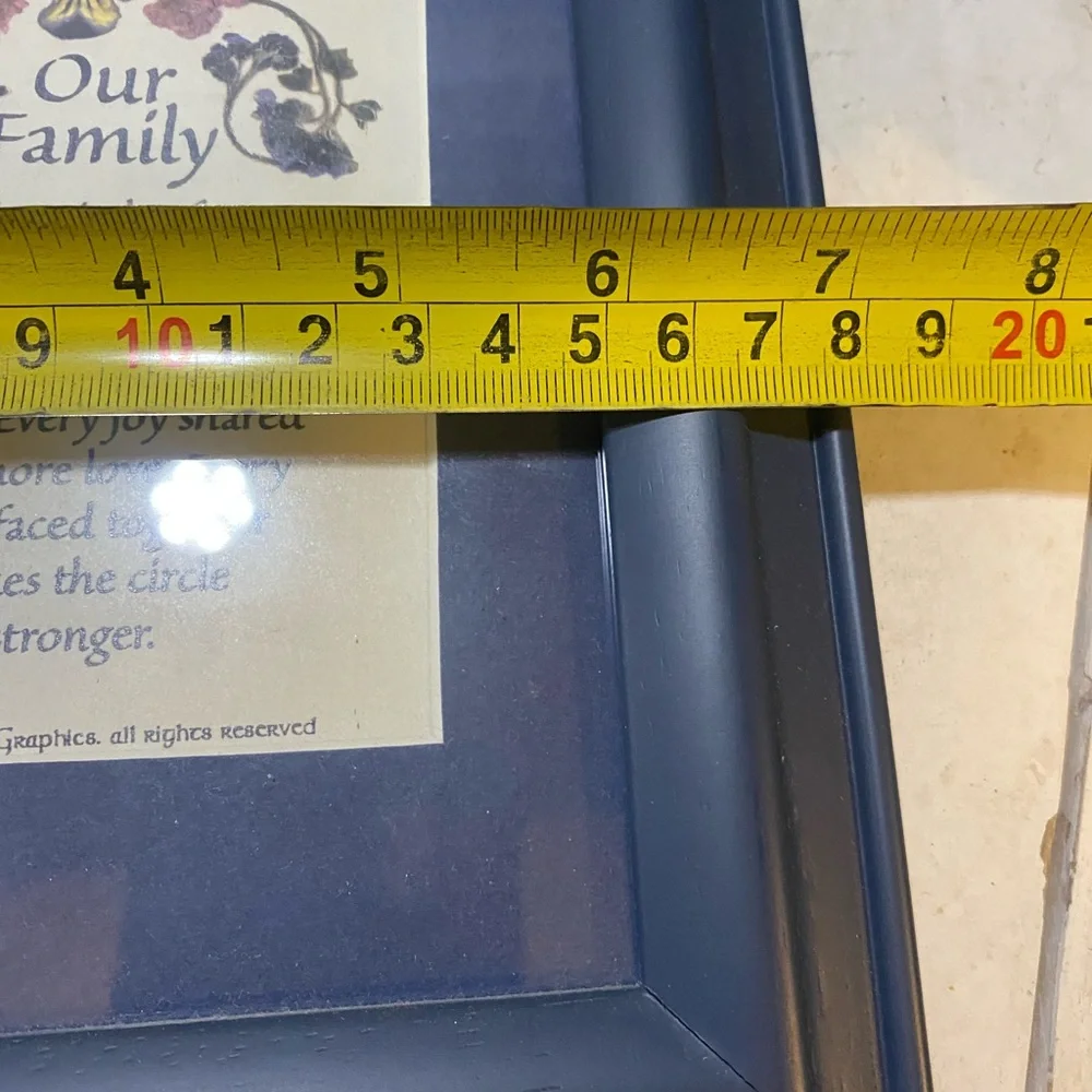 Blue‎ Picture Frame with Family Quote